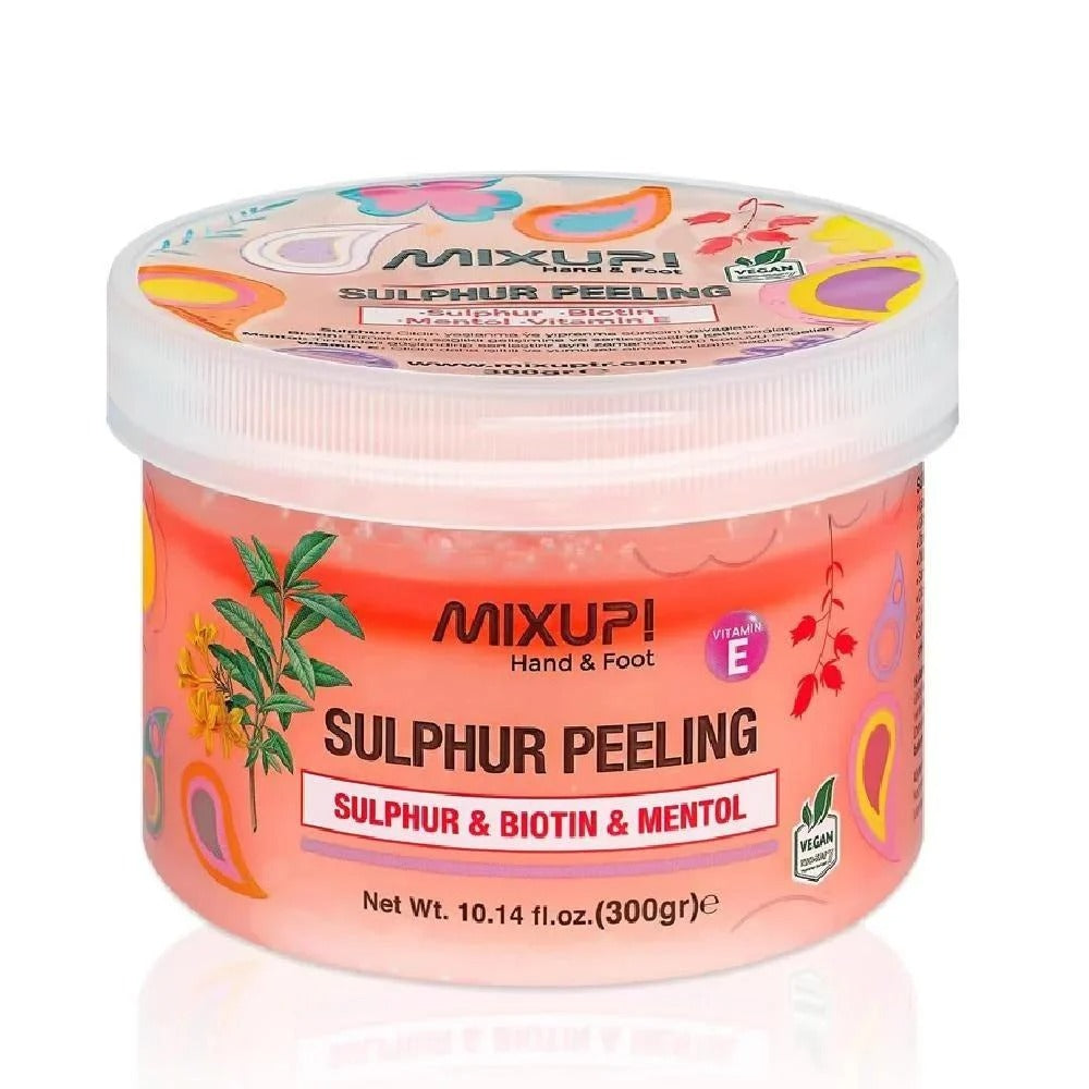 Mix Up Menthol Exfoliating Scrub – Enriched with Biotin & Sulfur for Hands & Feet, 300g