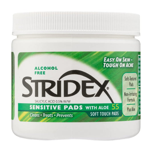 ضمادات ستريدكس بخلاصة الصبار للبشرة الحساسة - 55 ضمادة