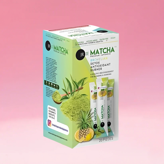 شاي ماتشا وبروميلين للتخلص من السموم – ماتشا أناناس ياباني فاخر